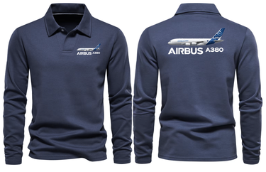 AIRBUS A380 LONG SLEEVE POLO